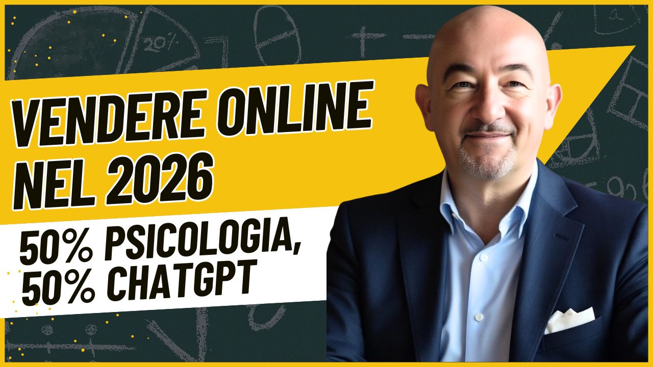 Rappresentazione concettuale del Metodo Ferrari per vendere online nel 2026, che illustra la fusione necessaria tra la psicologia umana della vendita e l'intelligenza artificiale di ChatGPT.