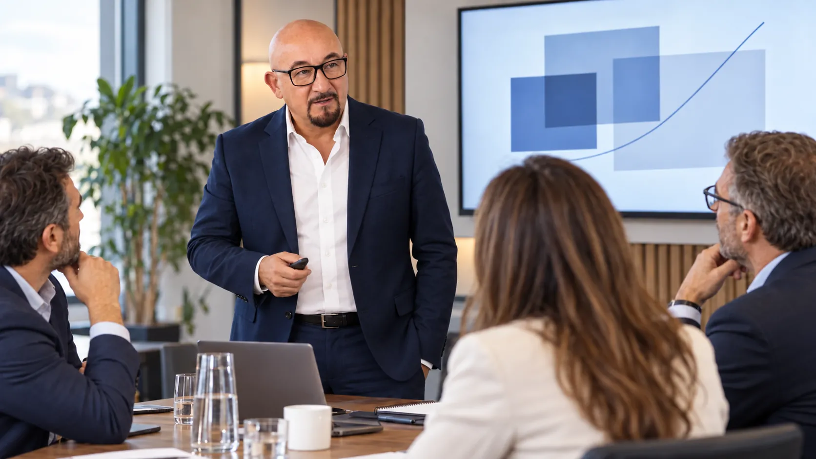 Alessandro Ferrari durante un workshop di formazione commerciale con imprenditori e sales manager
