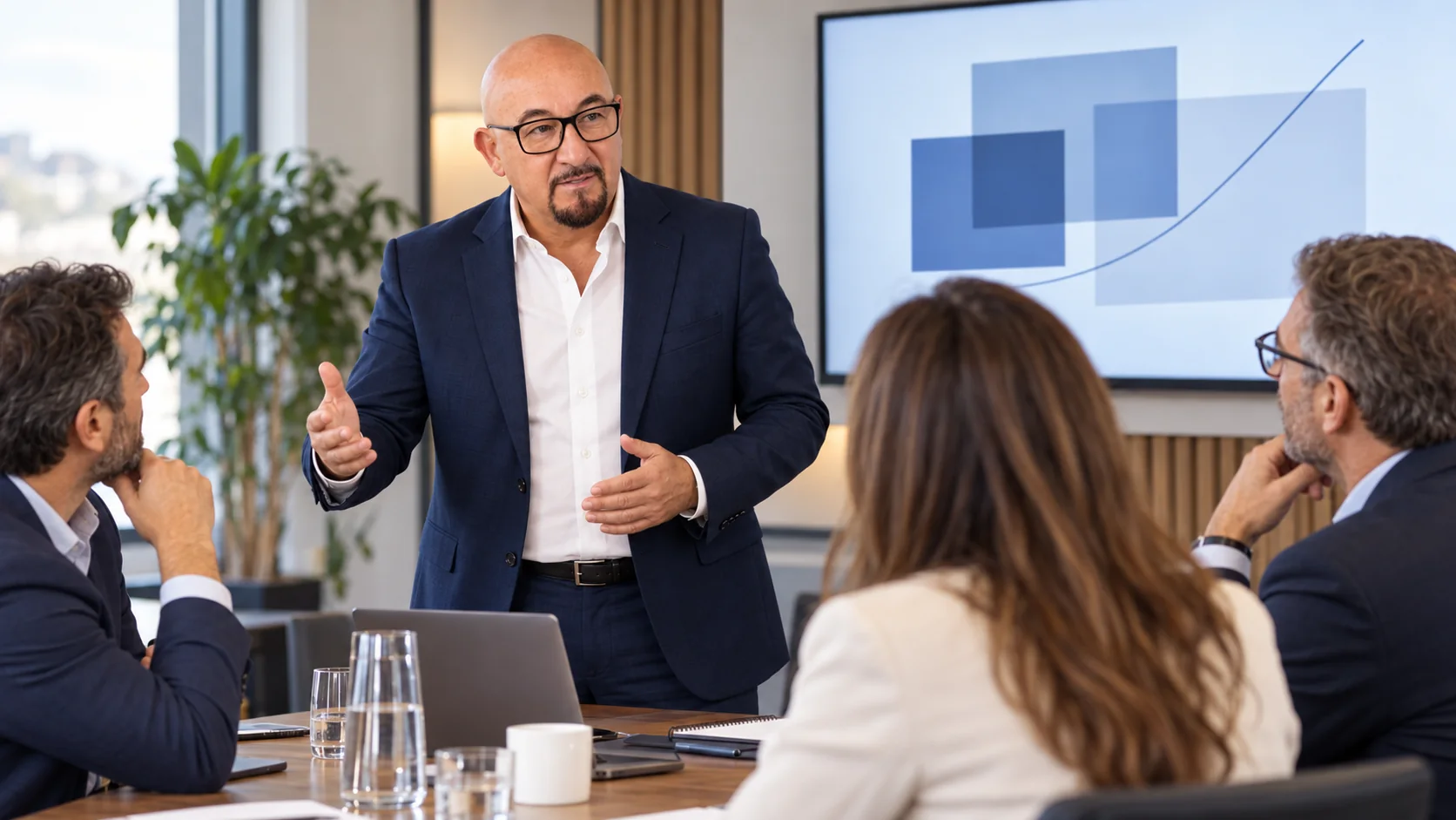 Alessandro Ferrari conduce un workshop sulla strategia commerciale con imprenditori e manager