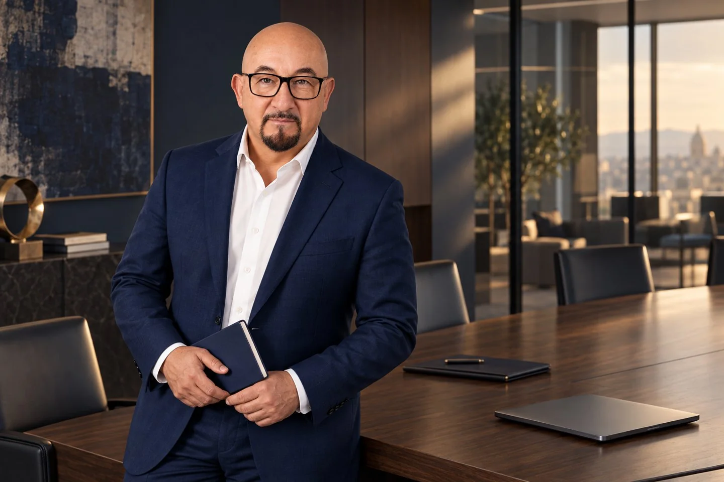 Alessandro Ferrari in un ambiente professionale di strategia commerciale.