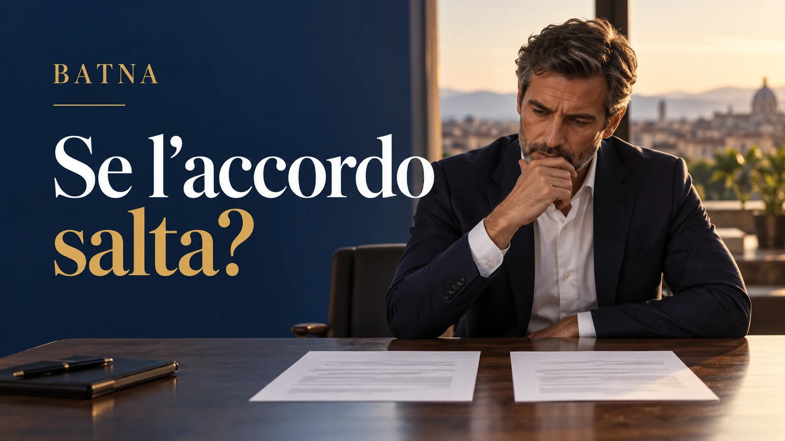 BATNA nella negoziazione: professionista valuta documenti alternativi; headline Se l’accordo salta?
