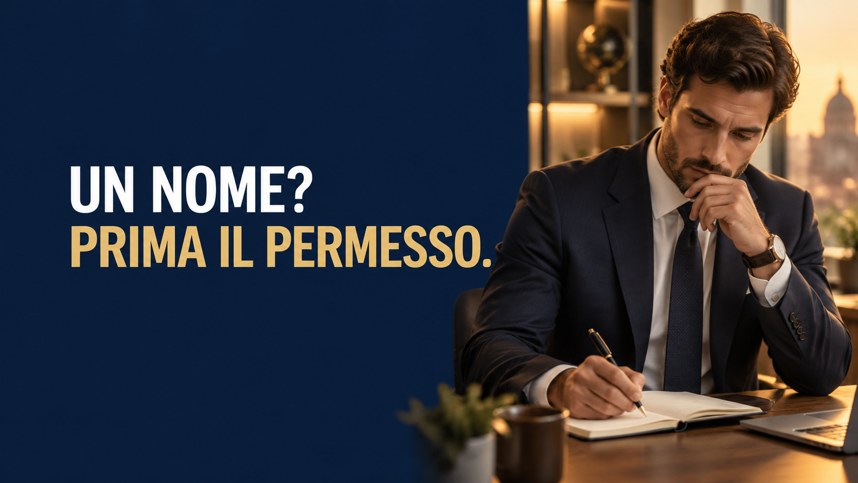 Referenze clienti: «UN NOME? PRIMA IL PERMESSO.». Illustrazione editoriale con professionisti anonimi.